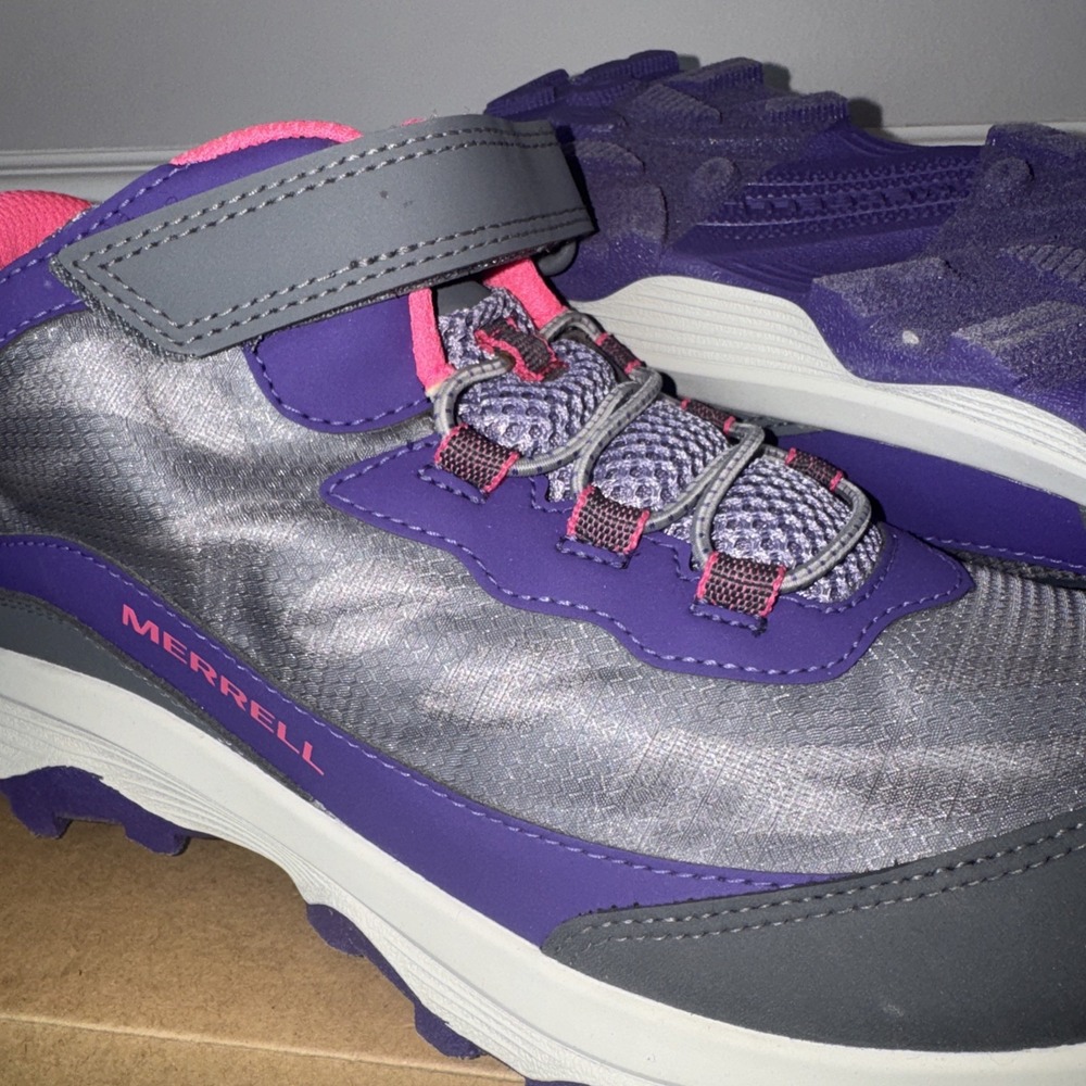 Merrell Moab Spd Girls Sz 6 Hike Pink Purple Float Pro Waterproof Trail EUC Box - Picture 3 of 15